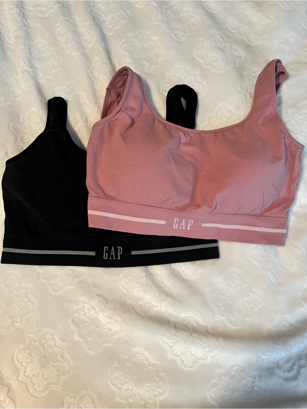 GAP Women’s Seamless Scoop Bralette 2 pk - Pink & Black